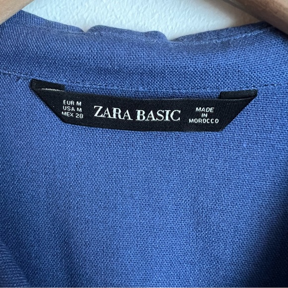 Zara Basic Botton Tunic Dress Linen/Cotton NWOT, Y2K - Picture 8 of 11